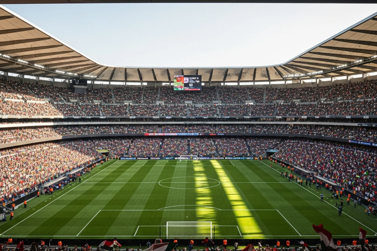 Estadio Azteca i Mexico City set indefra med fuldt tilskuerareal